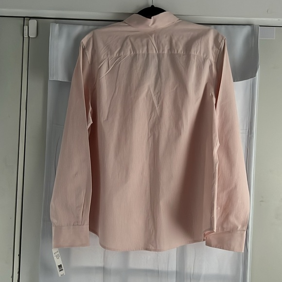 Realities 100% Cotton Long Sleeve Shirt Top Button Down Pale Pink EUC Size 16 - Picture 3 of 9